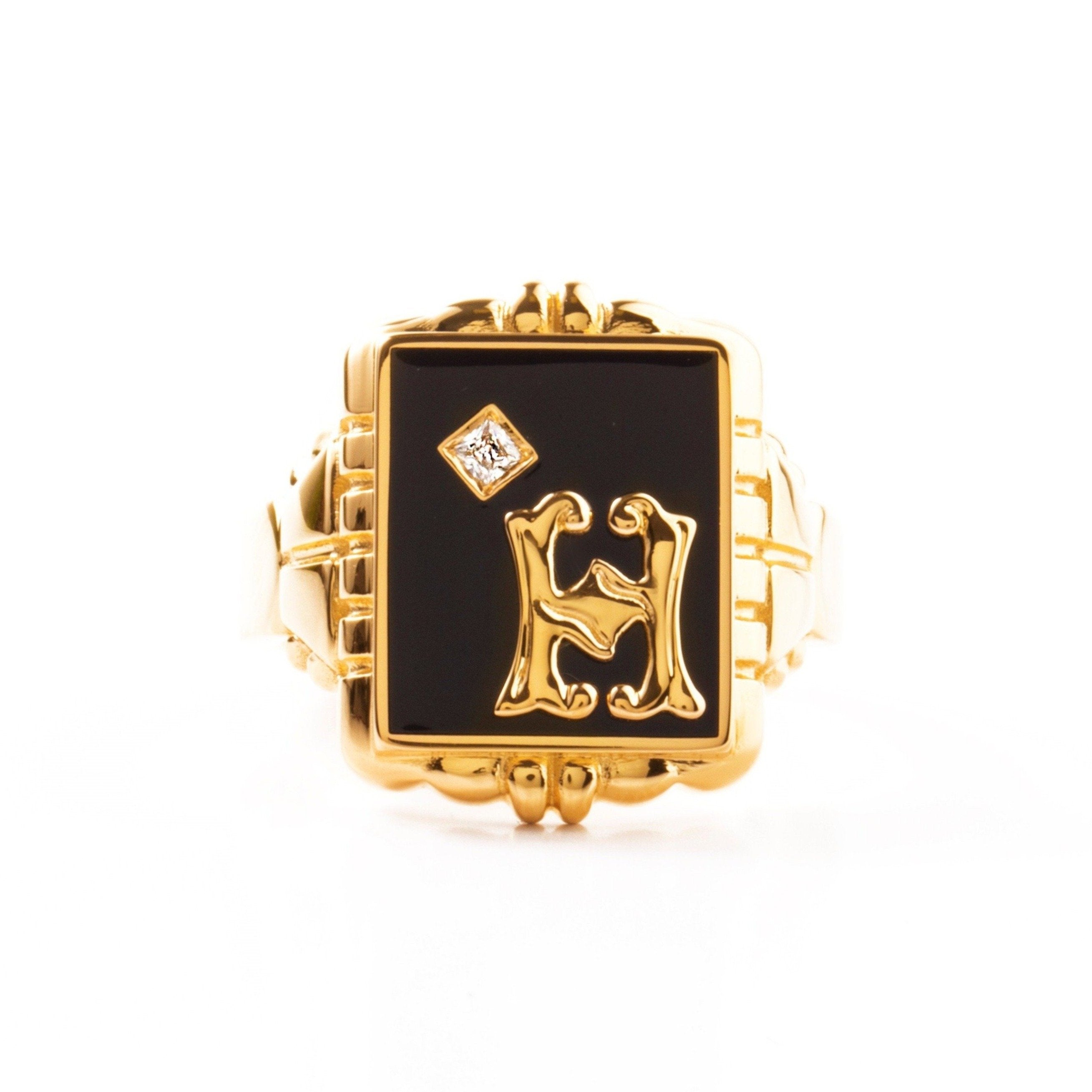 LETTER SIGNET RING - Danelian Jewelry