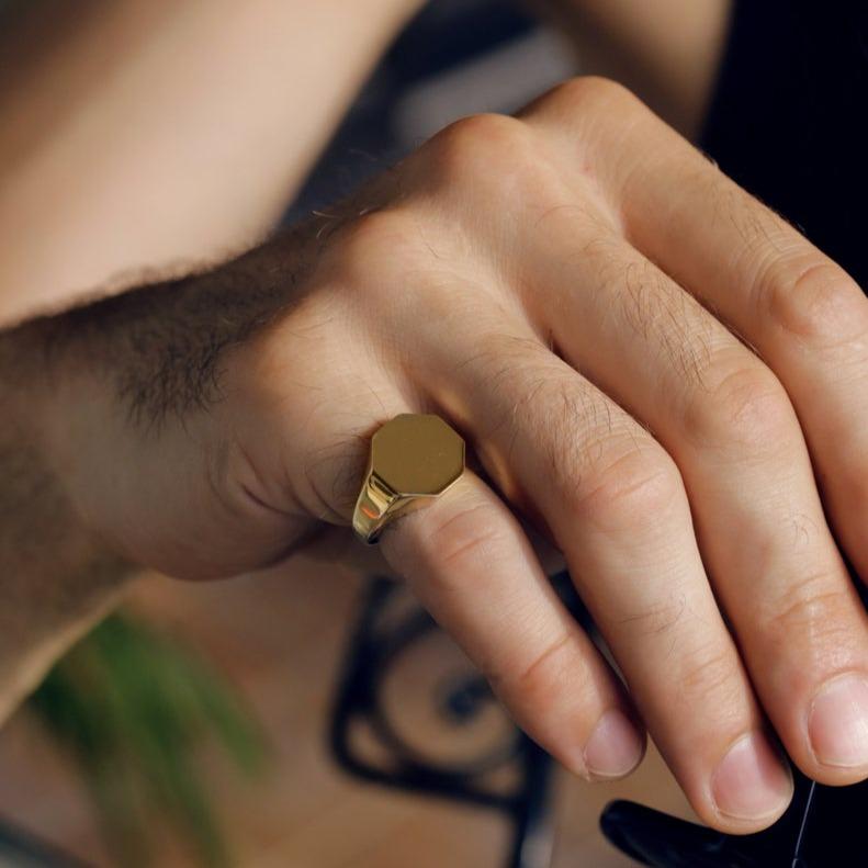 OCTAGON SIGNET RING - Danelian Jewelry