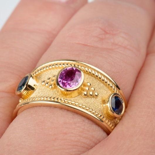 TOURMALINE BYZANTINE RING - Danelian Jewelry