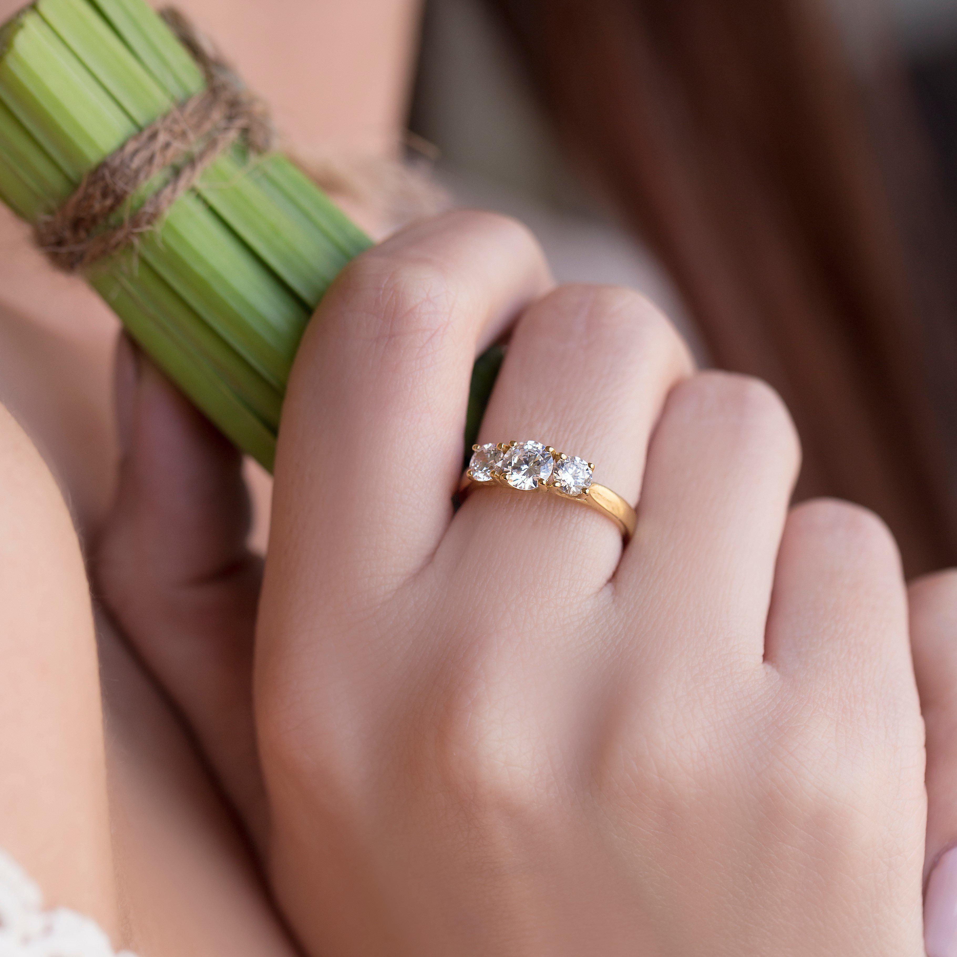 THREE STONE DIAMOND RING - Danelian Jewelry