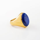 LARGE SODALITE SIGNET RING - Danelian Jewelry