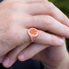 ORANGE AGATE RING - Danelian Jewelry