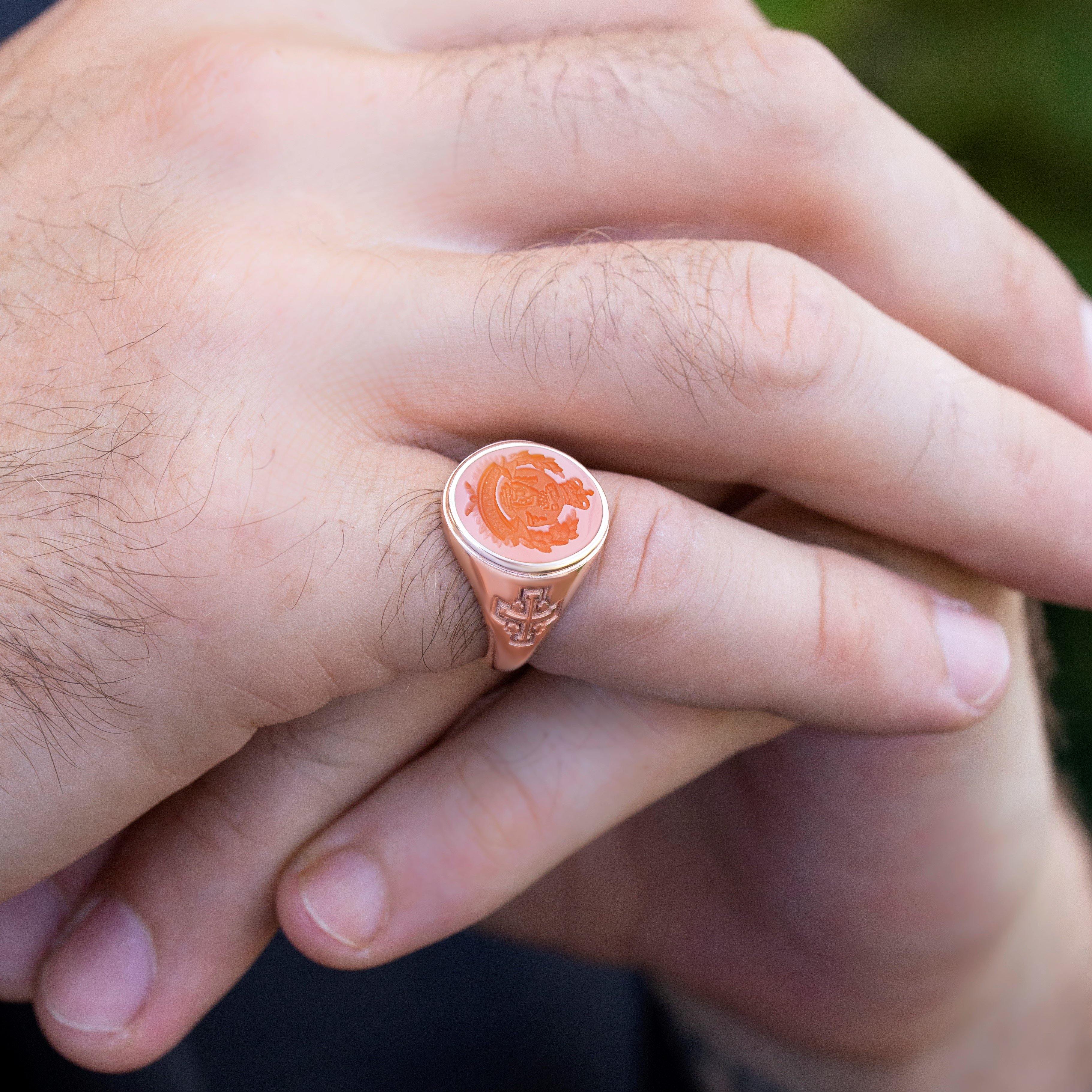 ORANGE AGATE RING - Danelian Jewelry