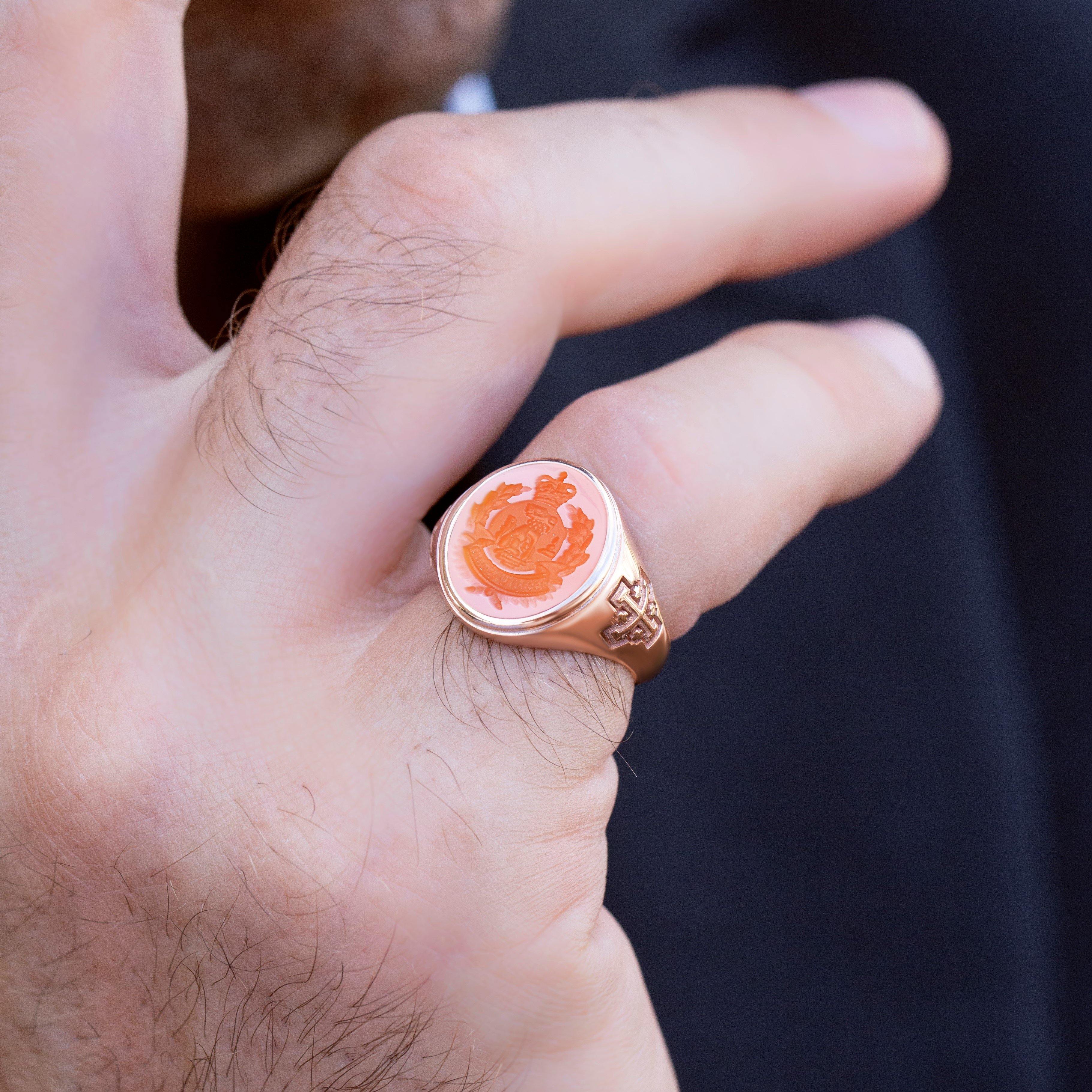 ORANGE AGATE RING - Danelian Jewelry