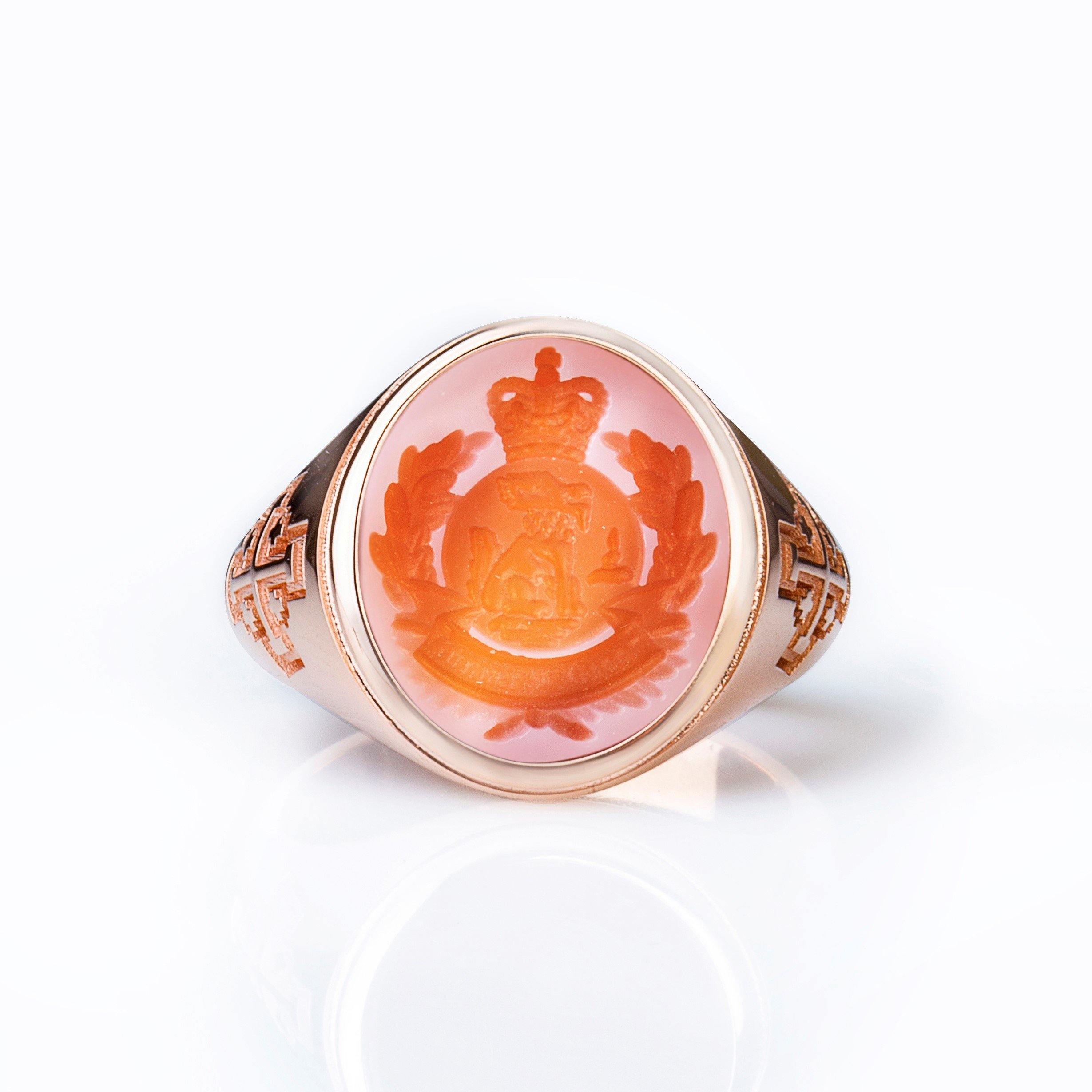 ORANGE AGATE RING - Danelian Jewelry