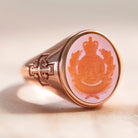 ORANGE AGATE RING - Danelian Jewelry
