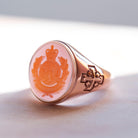 ORANGE AGATE RING - Danelian Jewelry