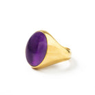 LARGE AMETHYST SIGNET RING - Danelian Jewelry