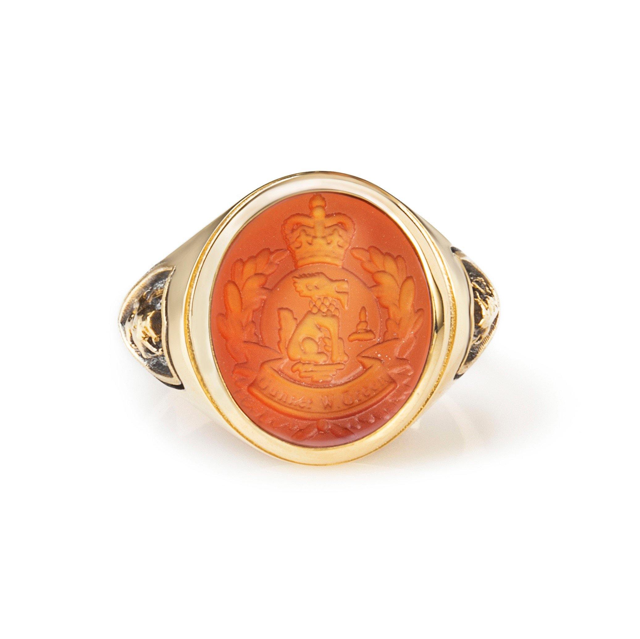 CARNELIAN GUNNER RING - Danelian Jewelry
