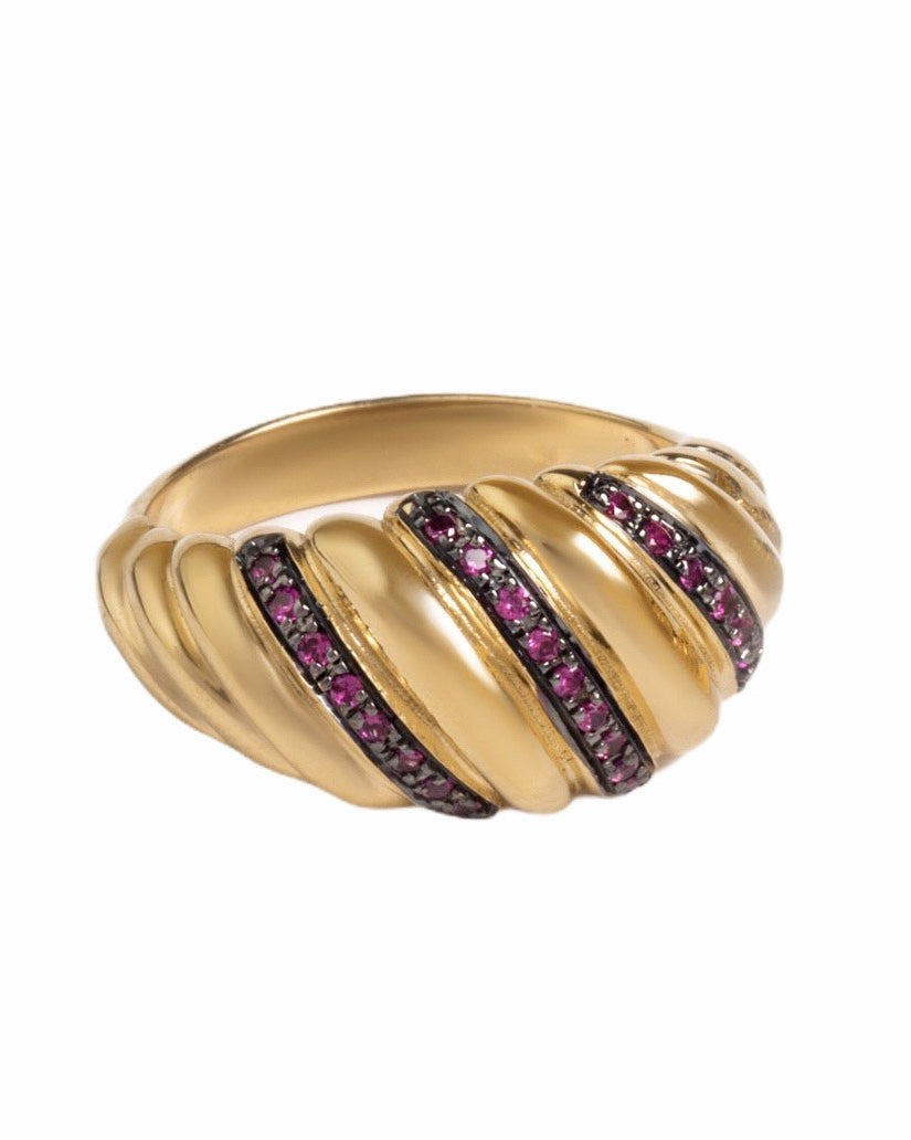 TWIST RUBY RING - Danelian Jewelry