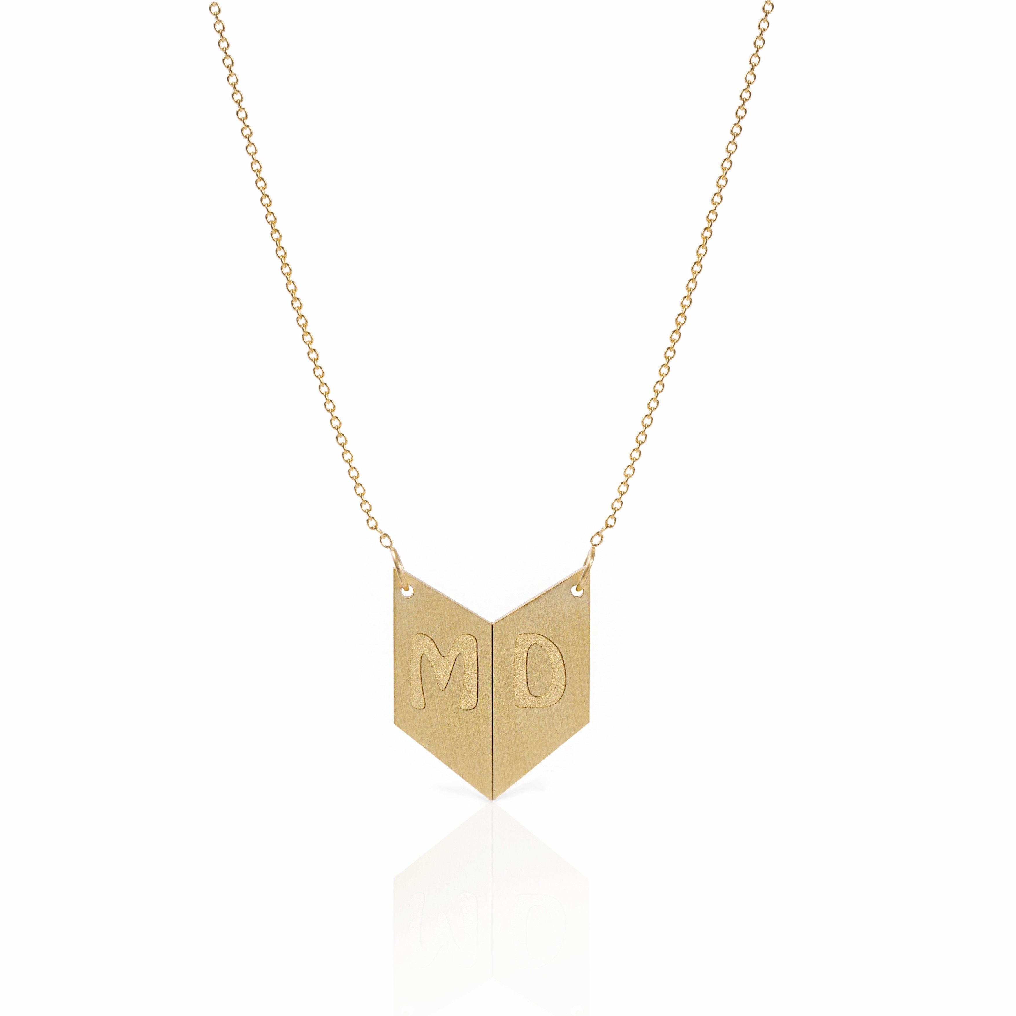 TWO LETTER NECKLACE - Danelian Jewelry