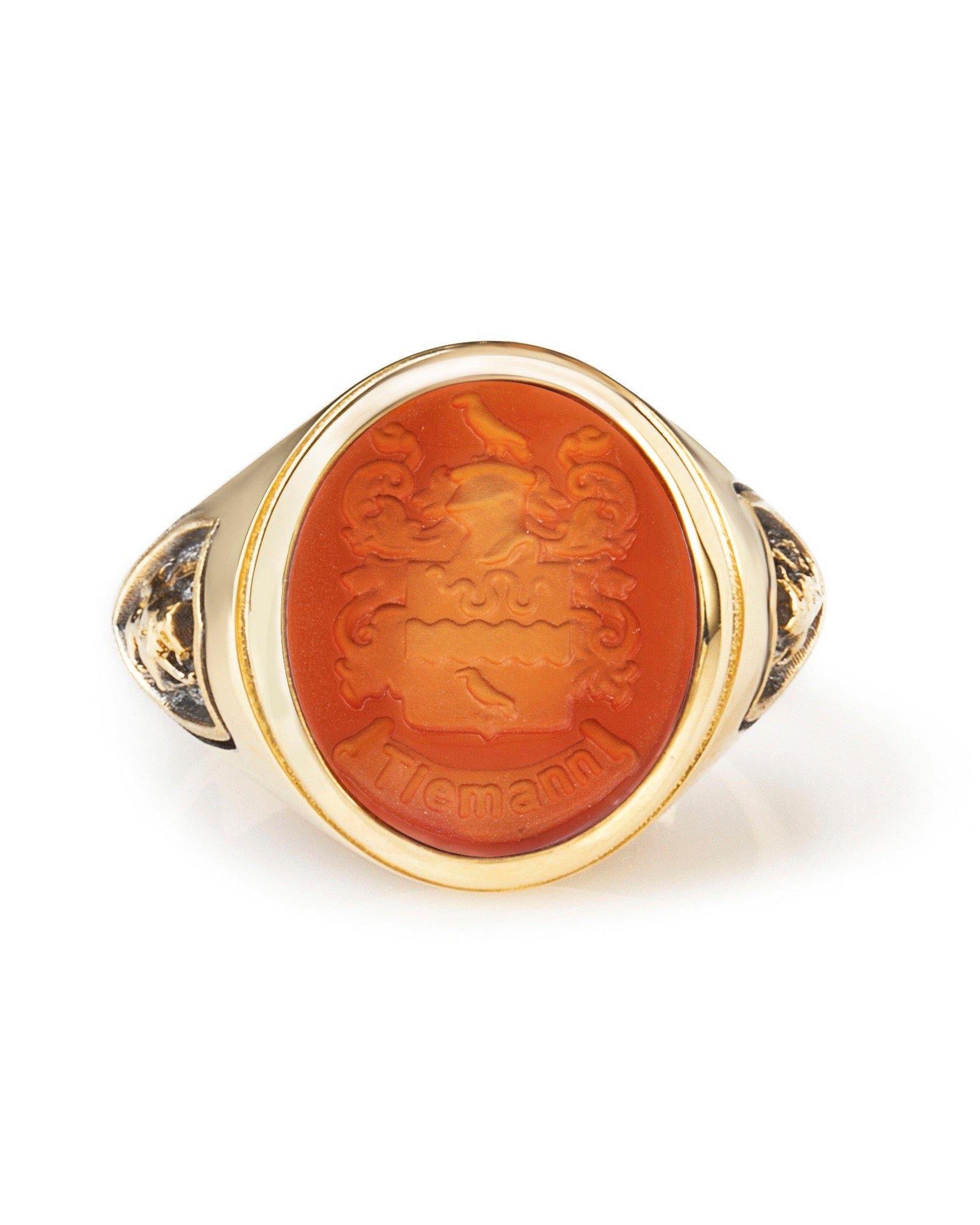 CARNELIAN TIEMANN RING - Danelian Jewelry