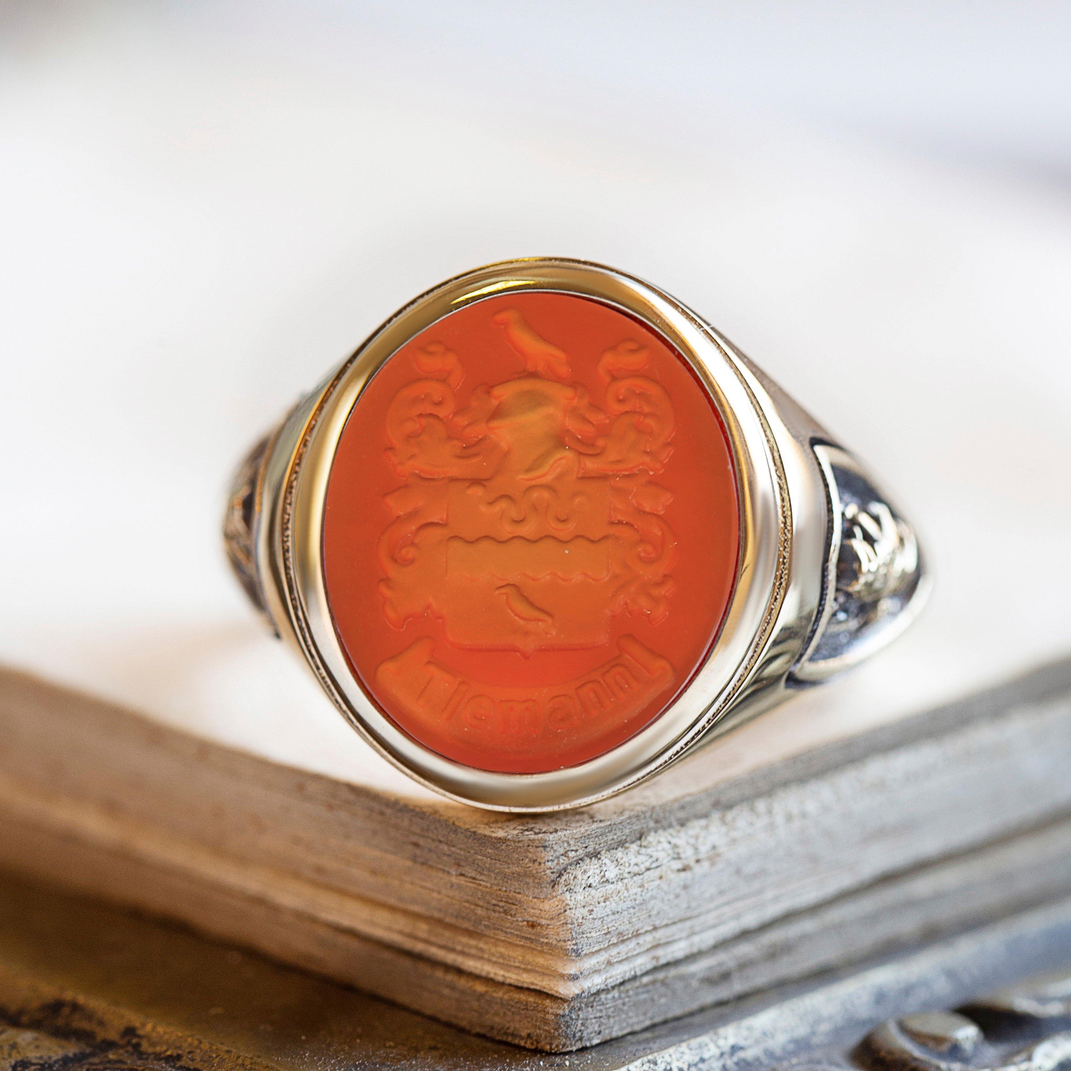 CARNELIAN TIEMANN RING - Danelian Jewelry