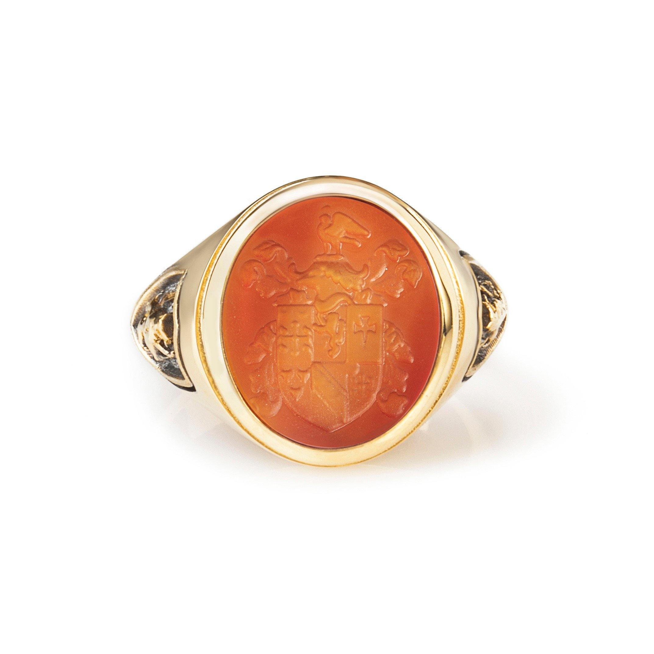 CARNELIAN BIRD RING - Danelian Jewelry