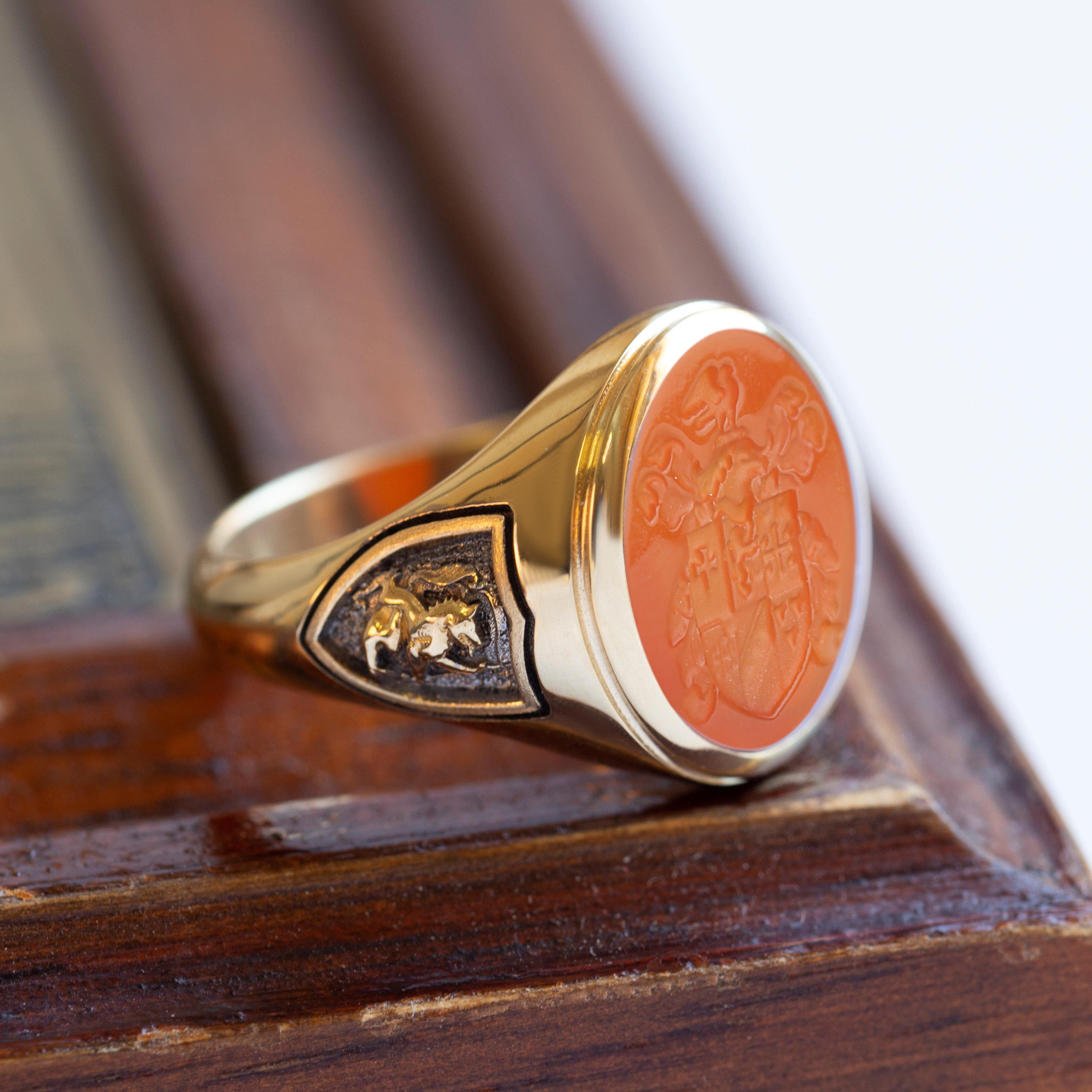 CARNELIAN BIRD RING - Danelian Jewelry
