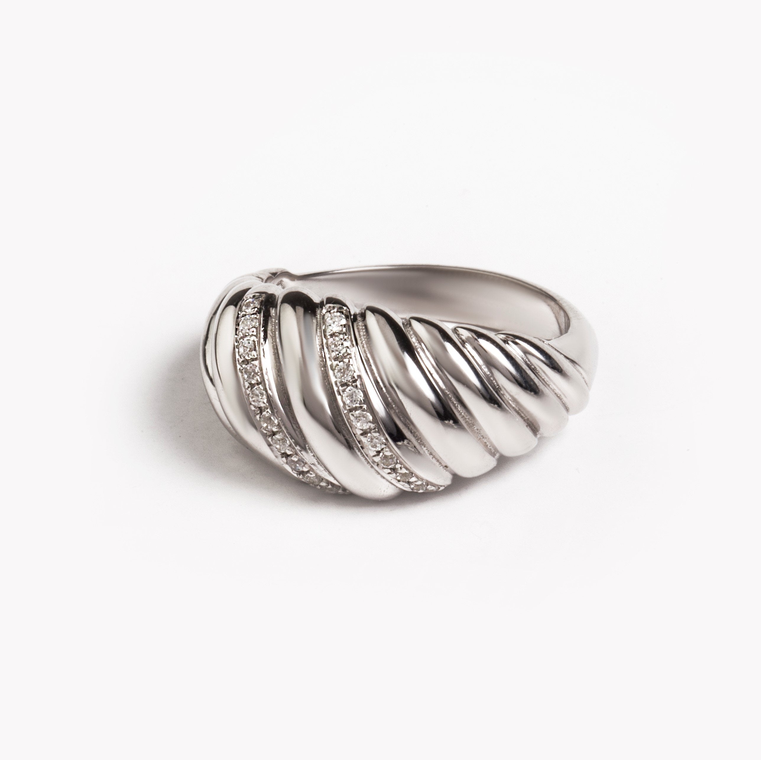 DIAMOND CROISSANT RING - Danelian Jewelry