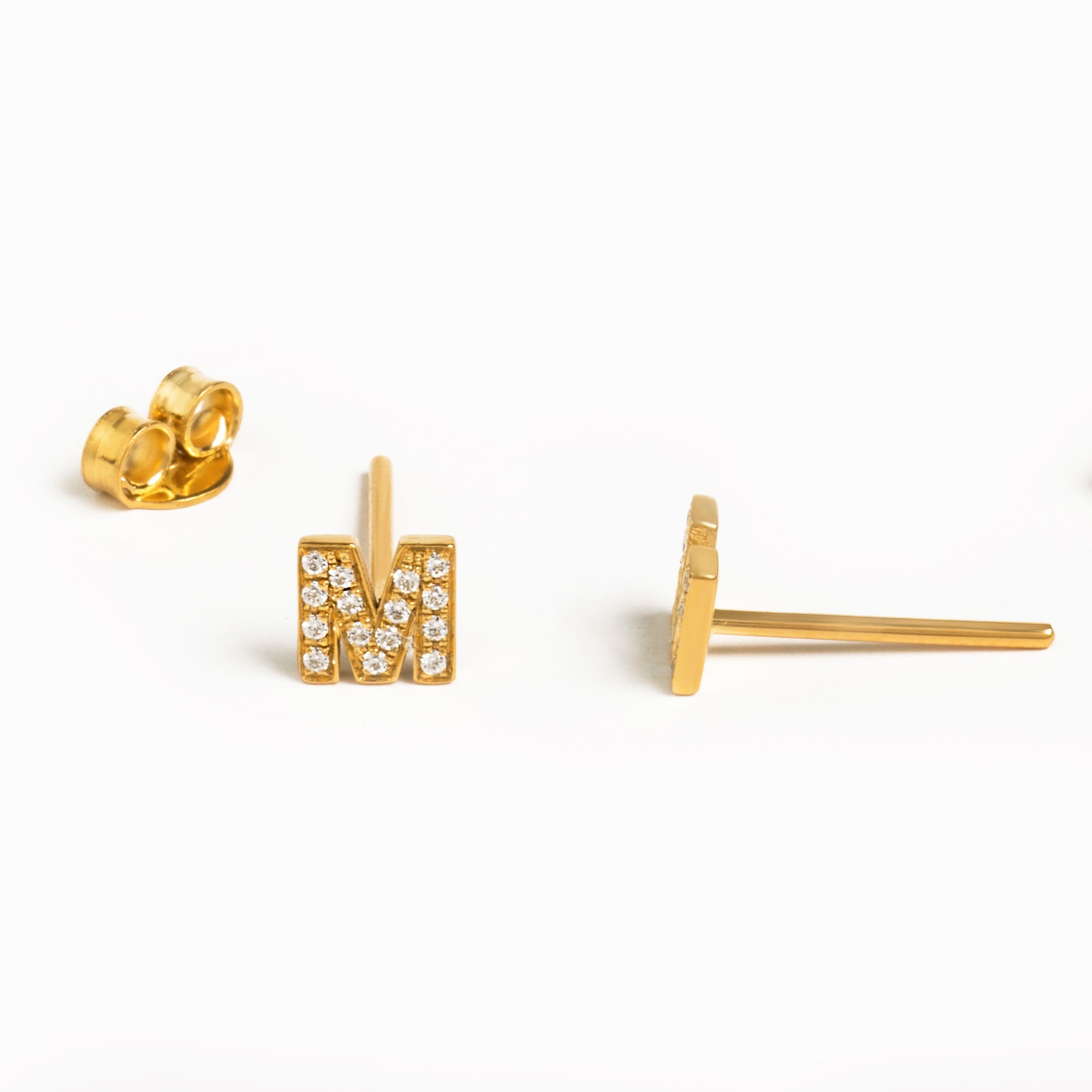 DIAMOND LETTER EARRING - Danelian Jewelry