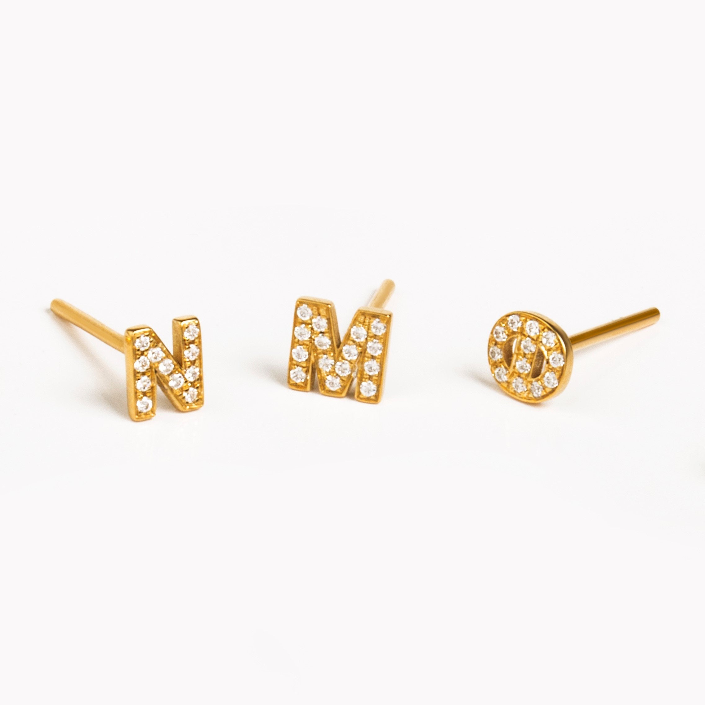 DIAMOND LETTER EARRING - Danelian Jewelry