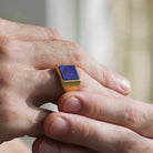 LAPIS LAZULI SIGNET RING - Danelian Jewelry