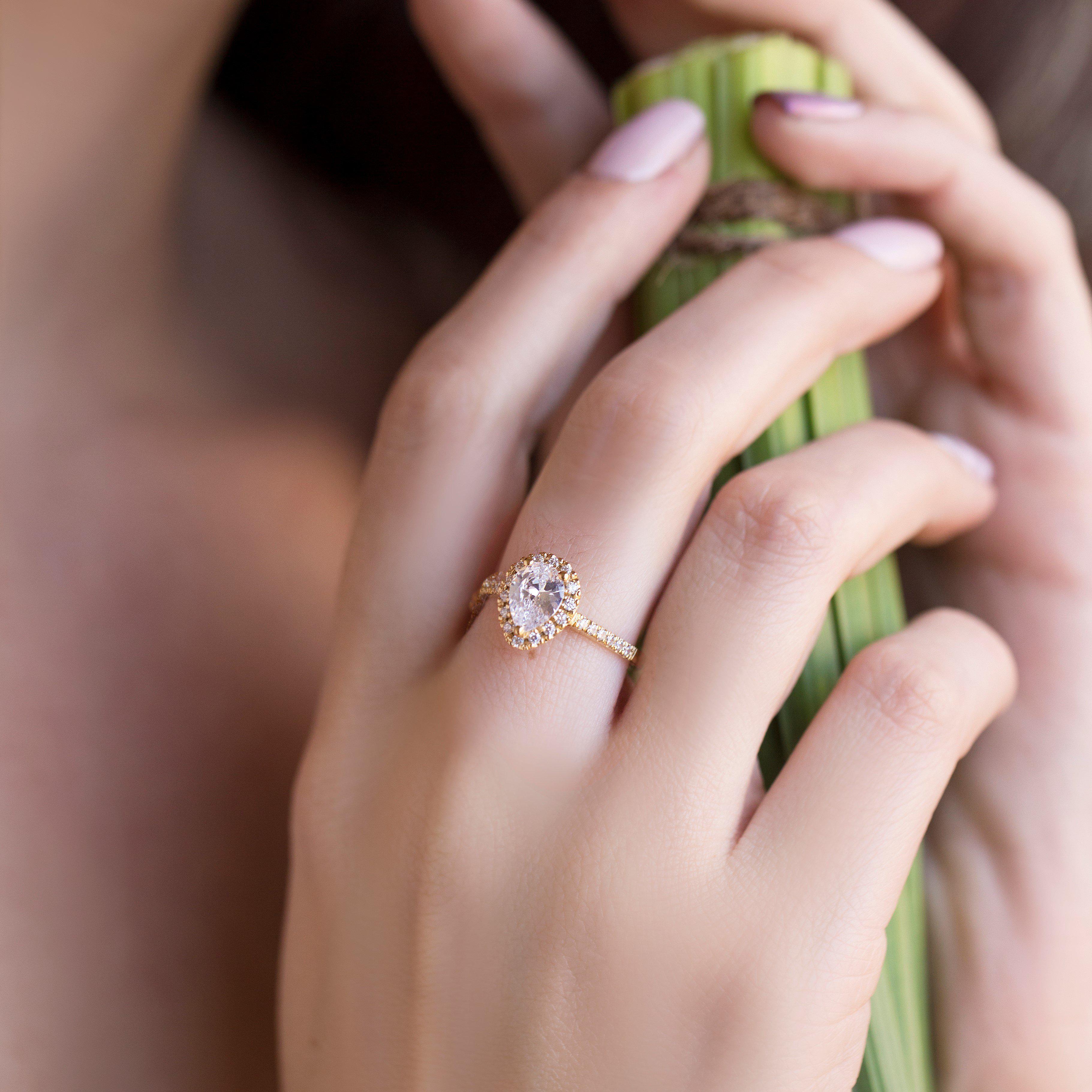 PEAR CUT DIAMOND RING - Danelian Jewelry