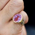 ORANGE AGATE CREST RING - Danelian Jewelry