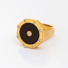 BLACK ENAMEL RING - Danelian Jewelry