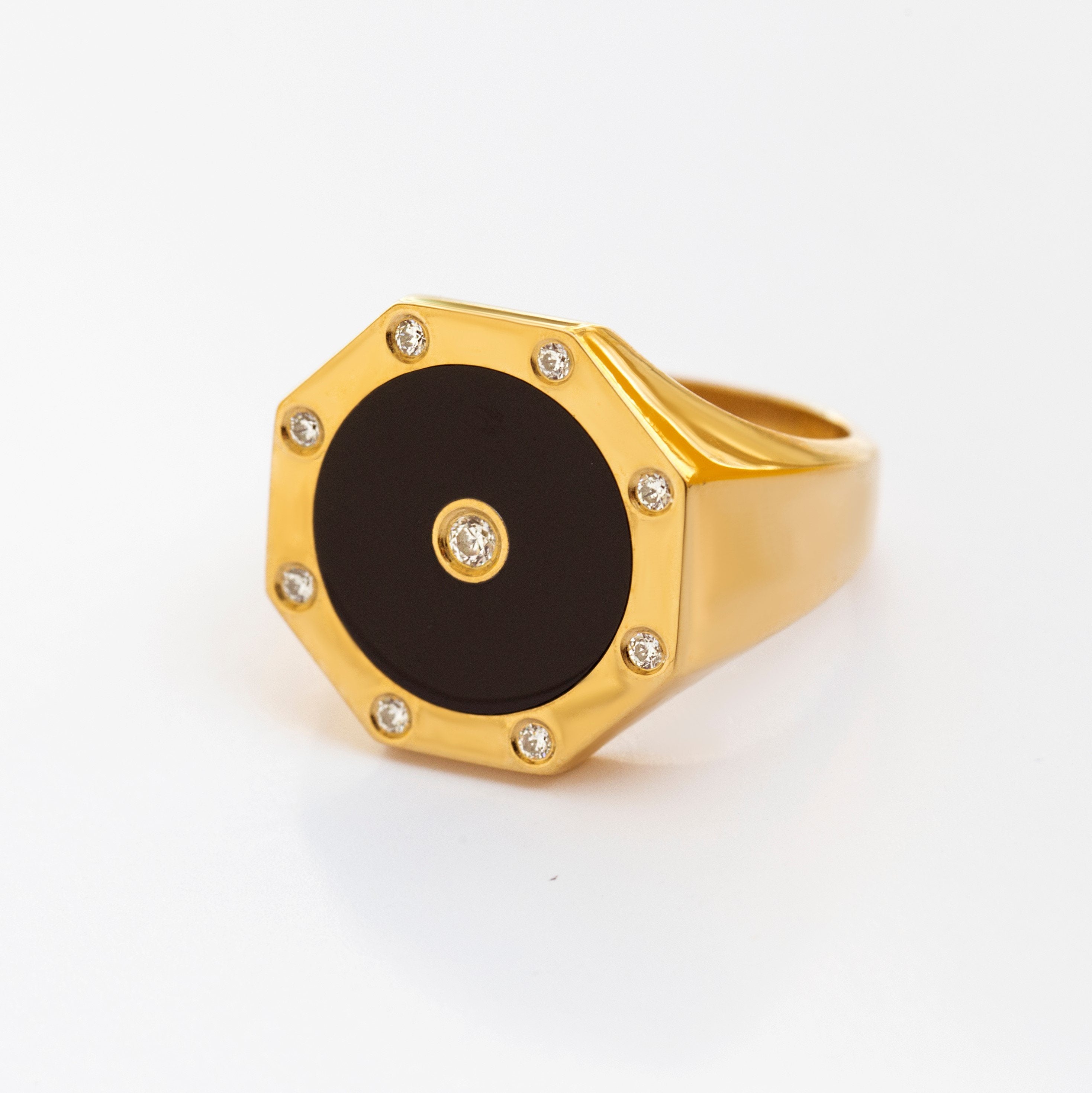 BLACK ENAMEL RING - Danelian Jewelry