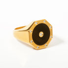 BLACK ENAMEL RING - Danelian Jewelry