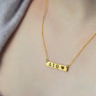 HORIZONTAL LETTER NECKLACE - Danelian Jewelry