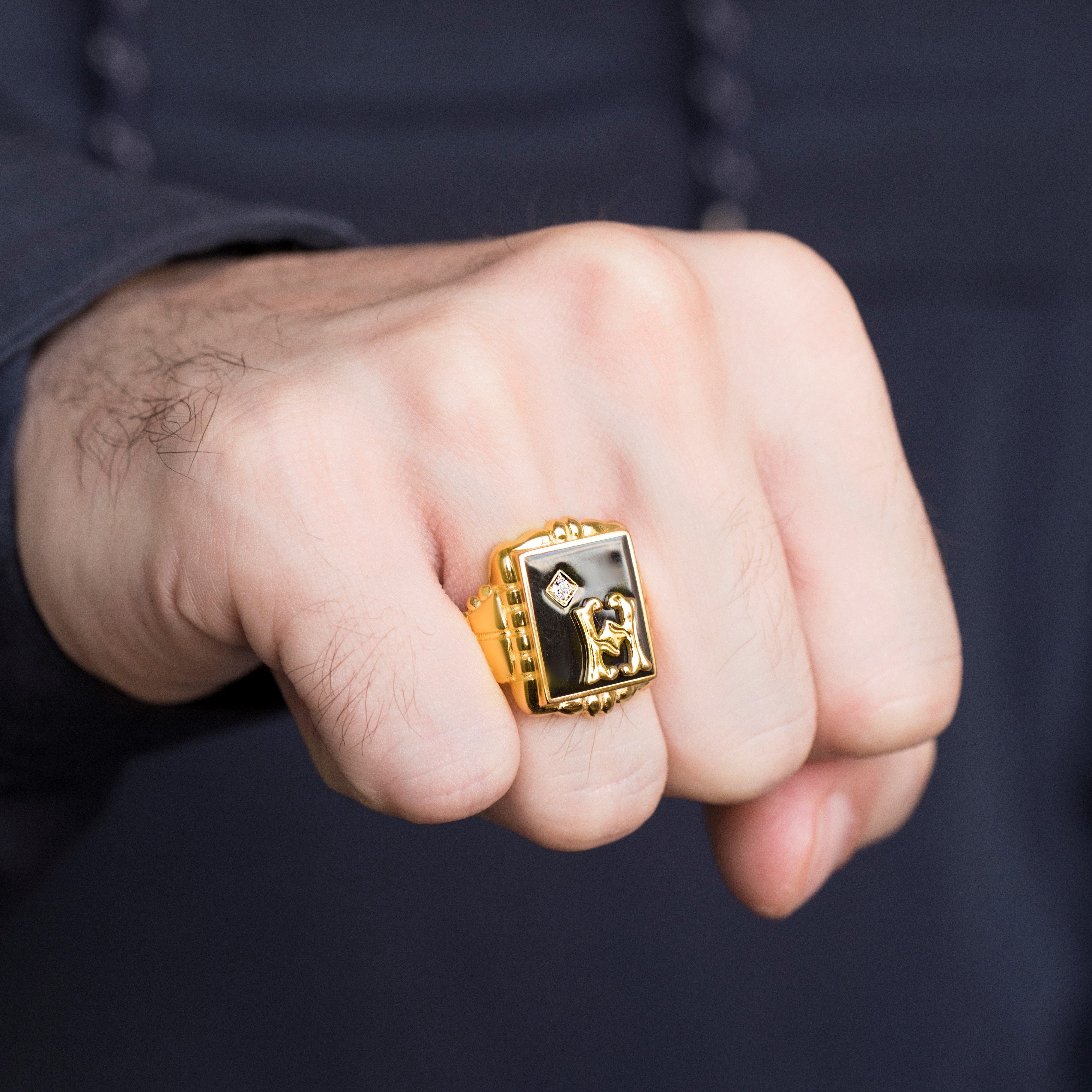 LETTER SIGNET RING - Danelian Jewelry