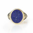 LAPIS LAZULI FAMILY CREST RING - Danelian Jewelry