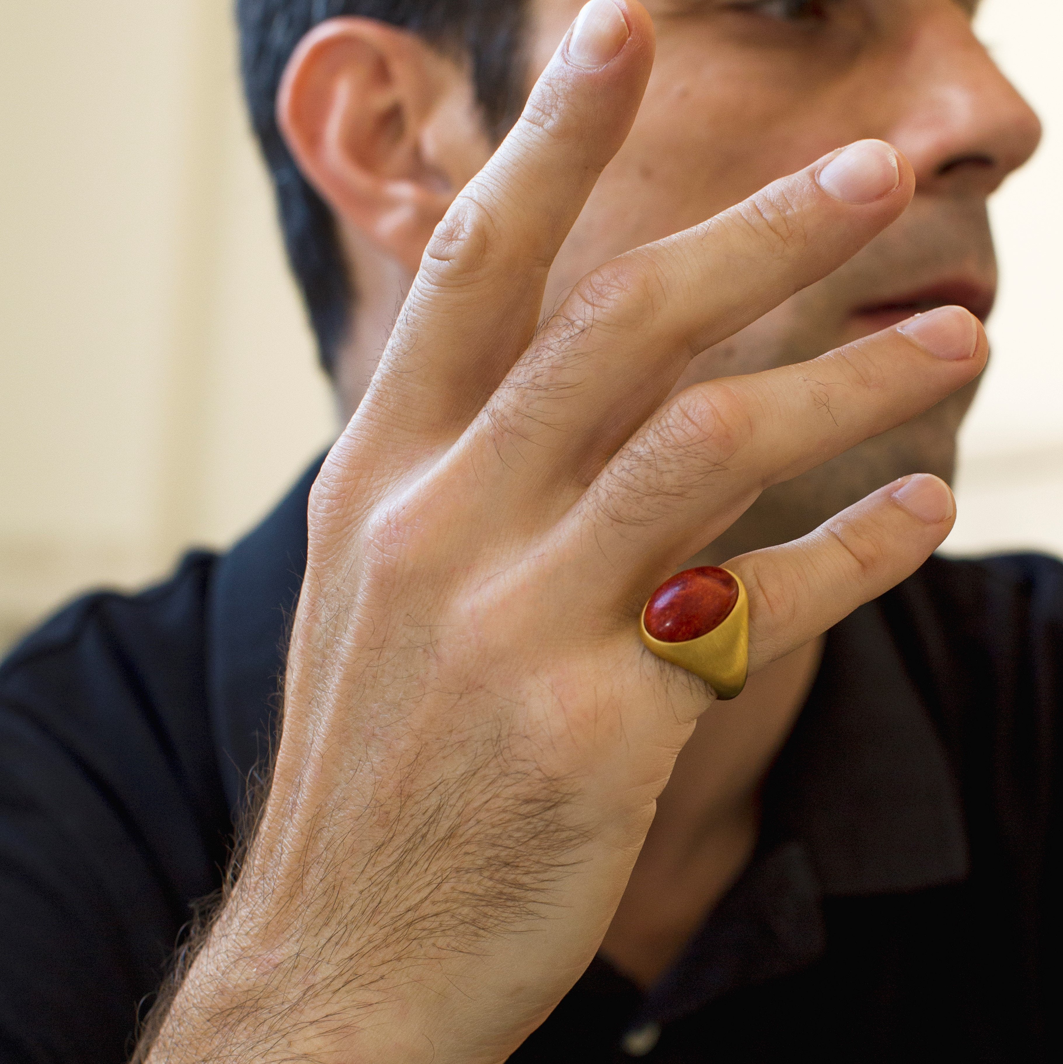 LARGE CARNELIAN SIGNET RING - Danelian Jewelry