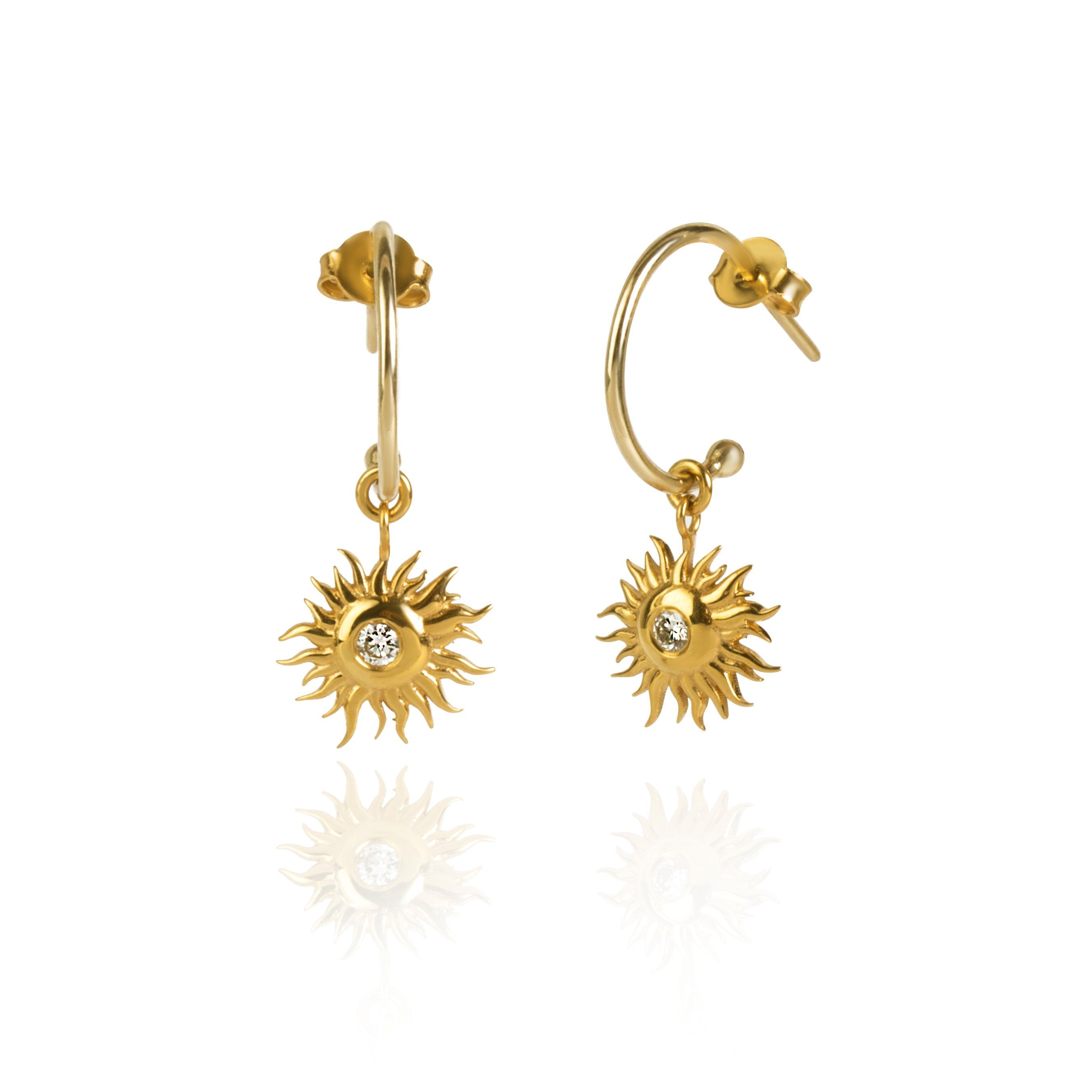 DIAMOND SUN EARRING - Danelian Jewelry