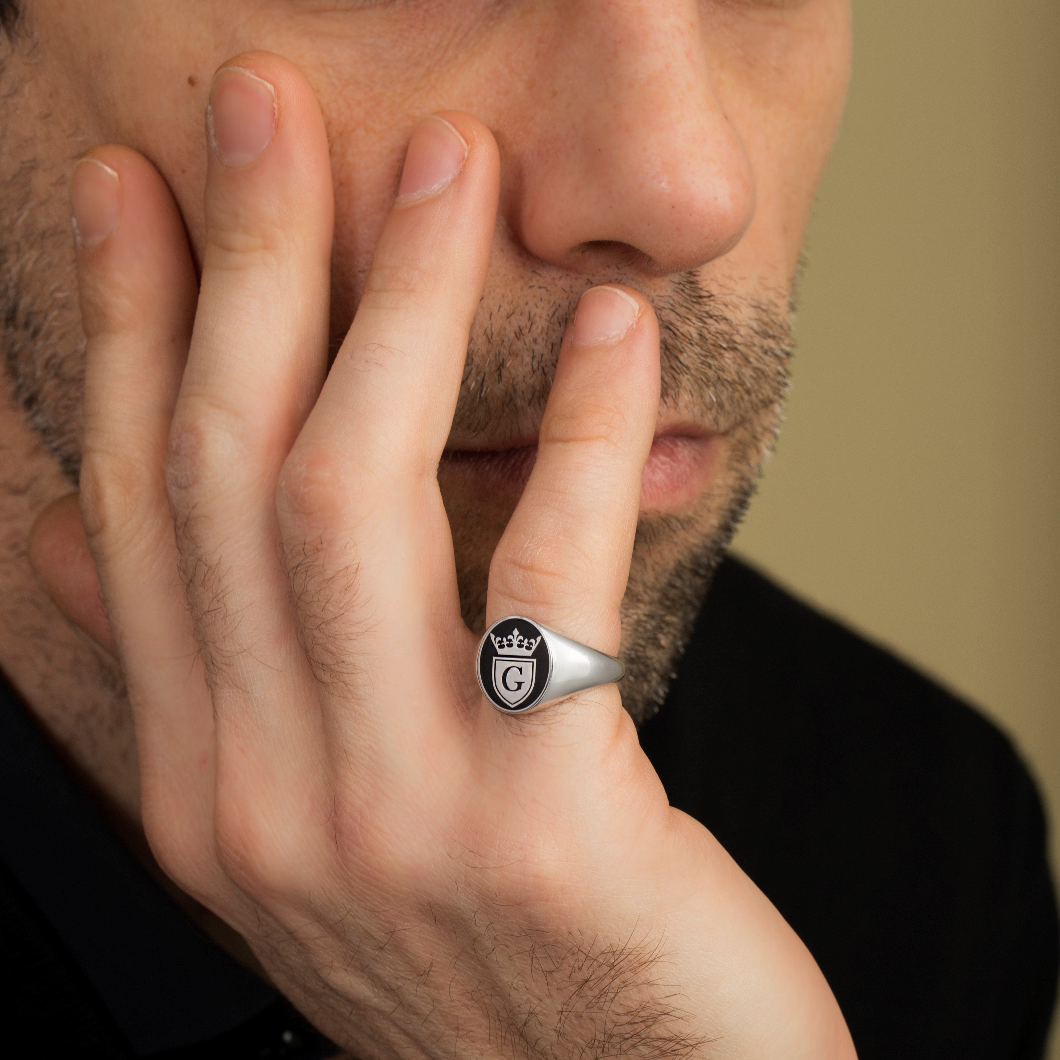 ROYAL LETTER RING - Danelian Jewelry