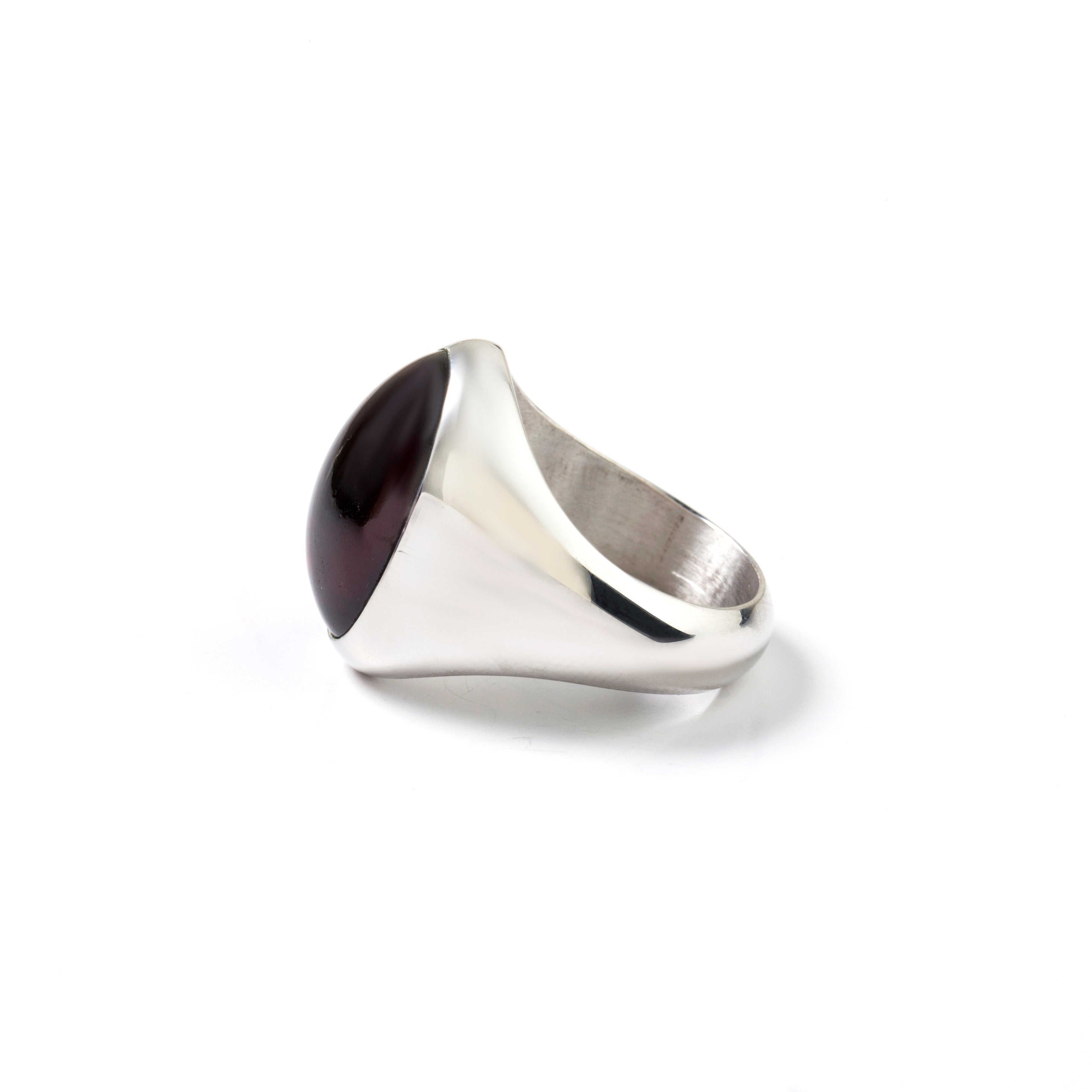 GARNET SIGNET RING - Danelian Jewelry
