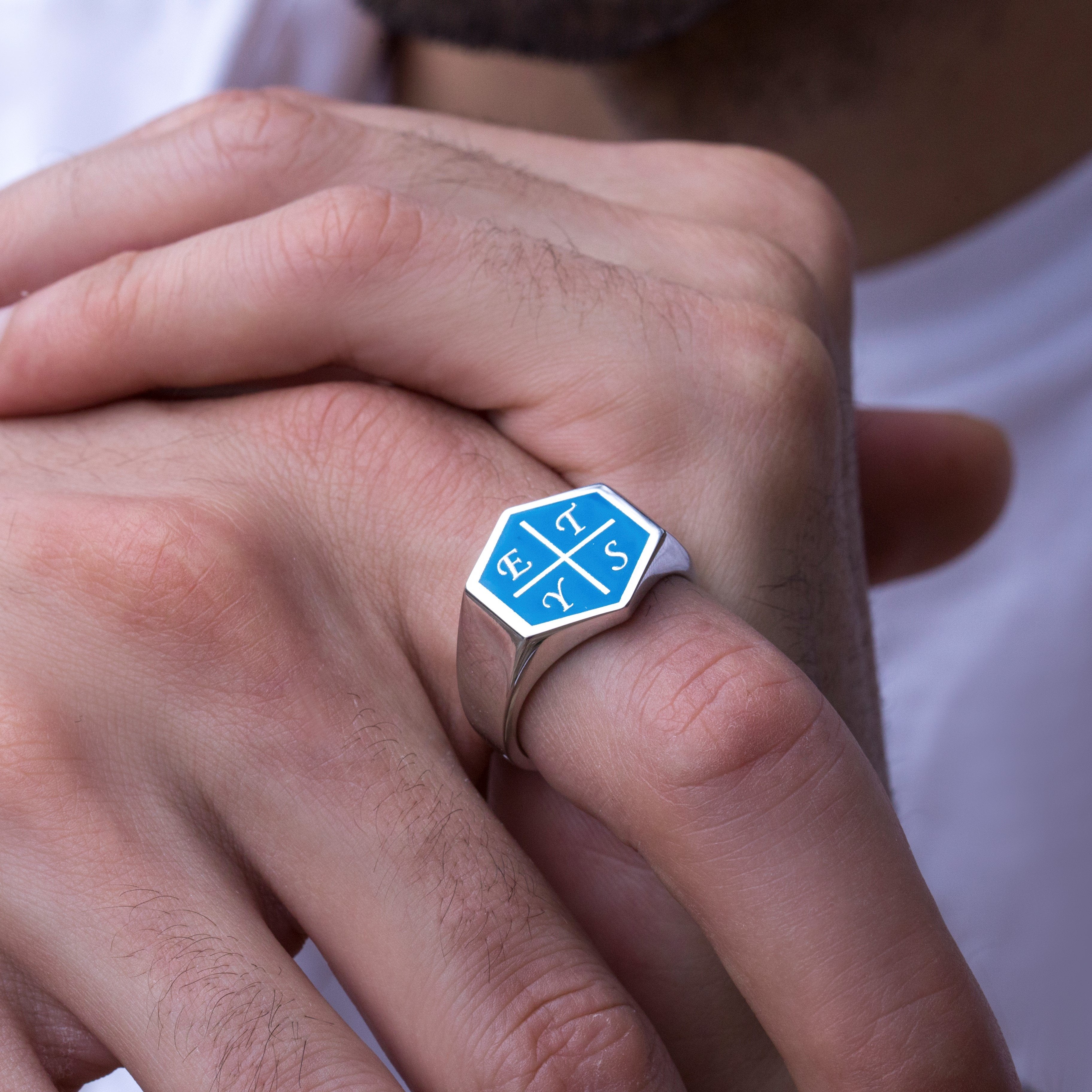 CUSTOM ENAMEL RING - Danelian Jewelry