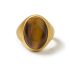 LARGE TIGER EYE SIGNET RING - Danelian Jewelry