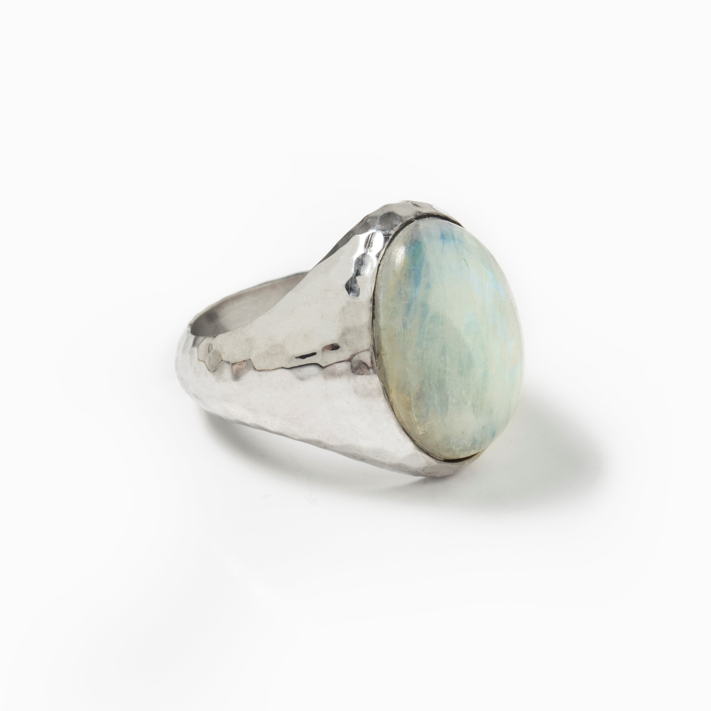 LARGE MOONSTONE SIGNET RING - Danelian Jewelry