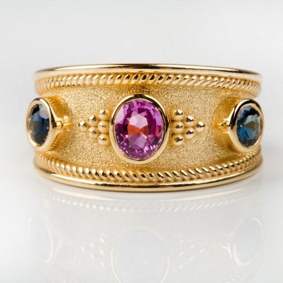 TOURMALINE BYZANTINE RING - Danelian Jewelry
