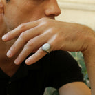 LARGE MOONSTONE SIGNET RING - Danelian Jewelry