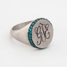BLUE SAPPHIRE SIGNET RING - Danelian Jewelry