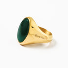 LARGE GREEN ONYX SIGNET RING - Danelian Jewelry