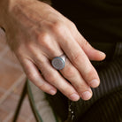 BLUE SAPPHIRE SIGNET RING - Danelian Jewelry