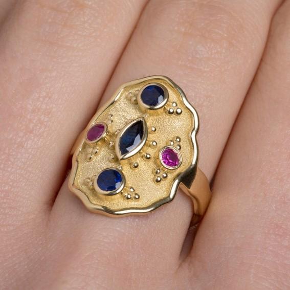 OVAL BYZANTINE RING - Danelian Jewelry