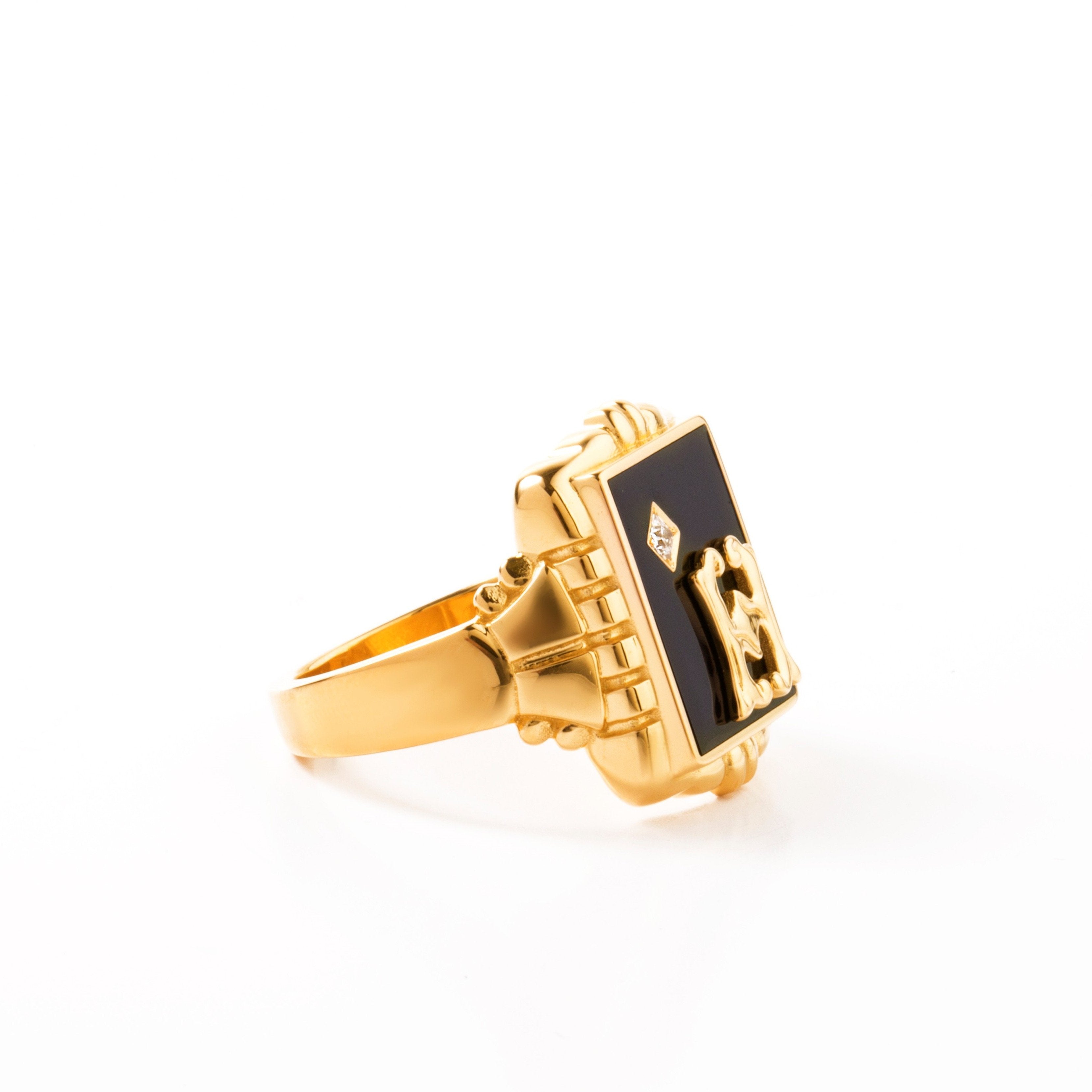LETTER SIGNET RING - Danelian Jewelry