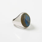 LARGE LABRADORITE SIGNET RING - Danelian Jewelry