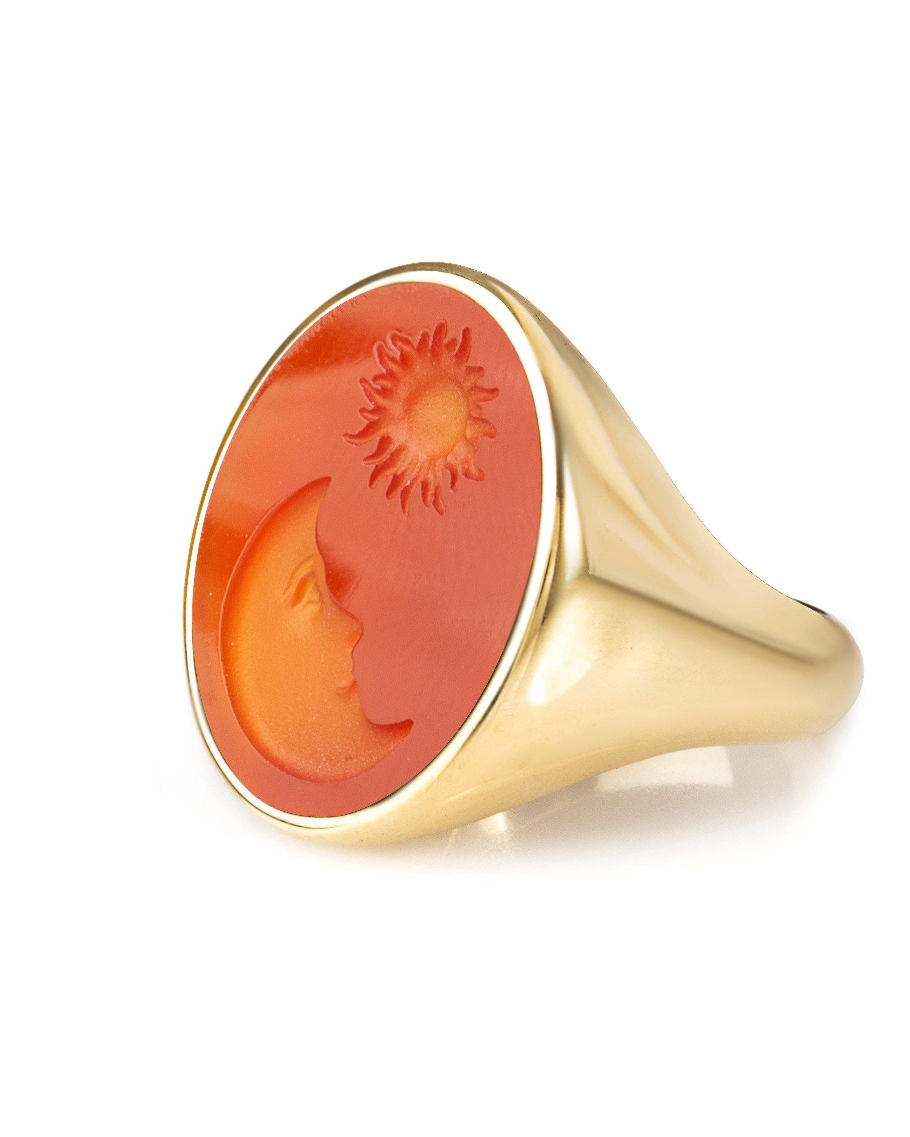 CARNELIAN MOON RING - Danelian Jewelry