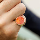 CARNELIAN MOON RING - Danelian Jewelry