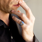LARGE LABRADORITE SIGNET RING - Danelian Jewelry