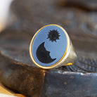 AGATE MOON RING - Danelian Jewelry